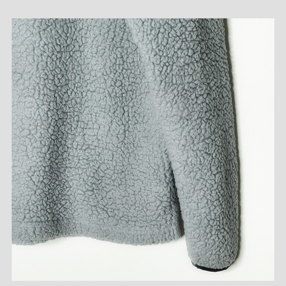 PINK Victorias Secret Sherpa Fleece Pop Over 1/4 Zip Grey Size XS - Picture 6 of 8